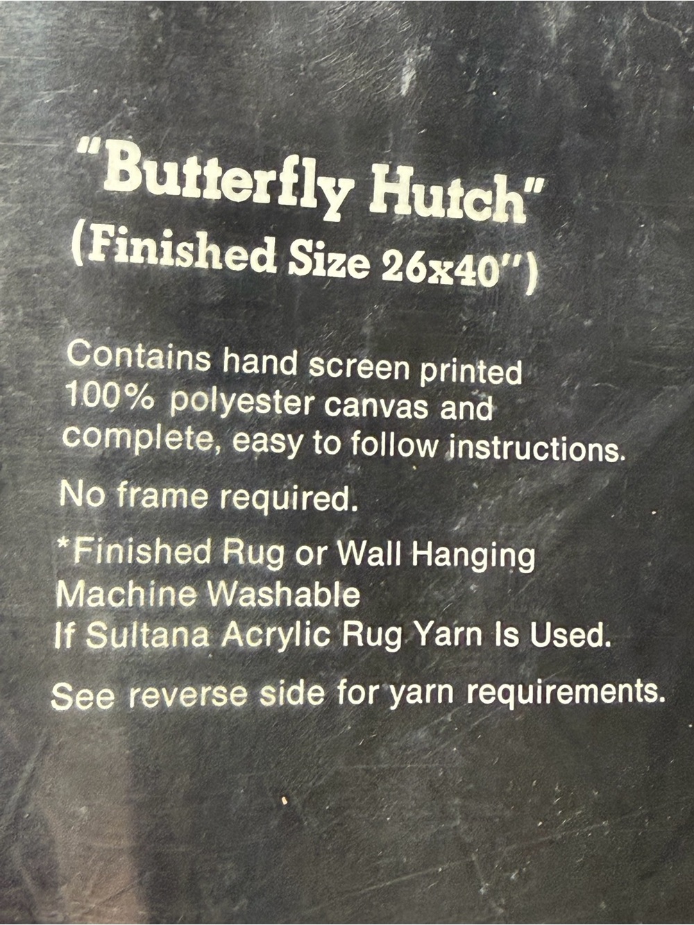 Sultana Latch hook Rug Butterfly Hutch Wall Hanging kit 26x40 new in package - Picture 2 of 8